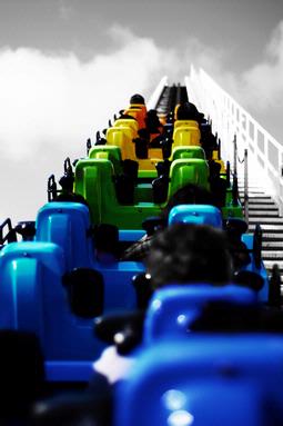 Rainbows end roller coster.